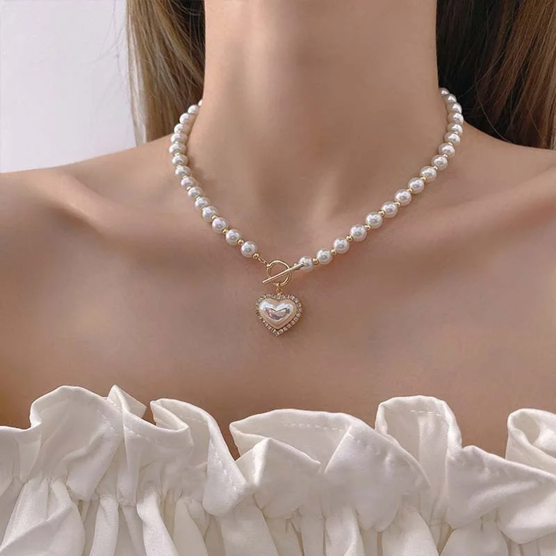 Pearl Choker Necklace Vintage - Yeni Vintage İmitasyon İnci Gerdanlık Boncuklu