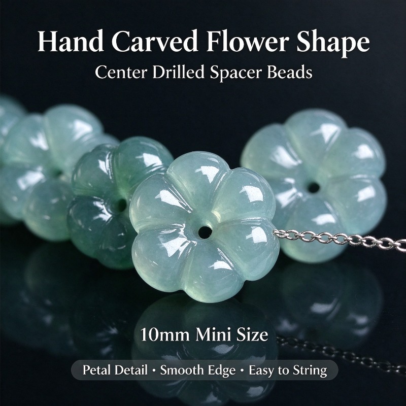 Earrings - 10 adet, el oyması, doğal Burma
