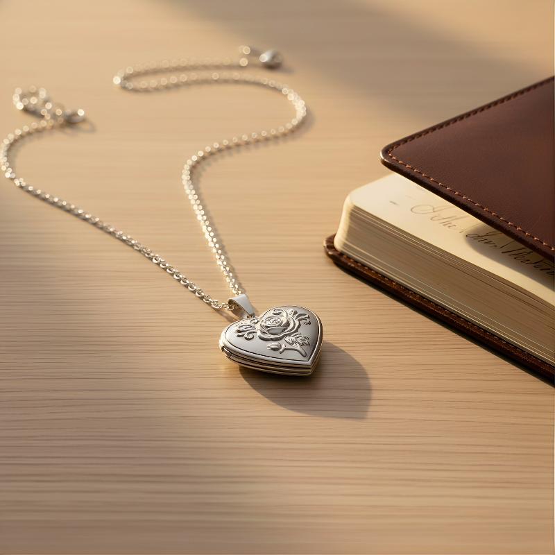 Heart Locket Necklace Photo - Gotik Vintage Kalp Kolye Kadınlar İçin