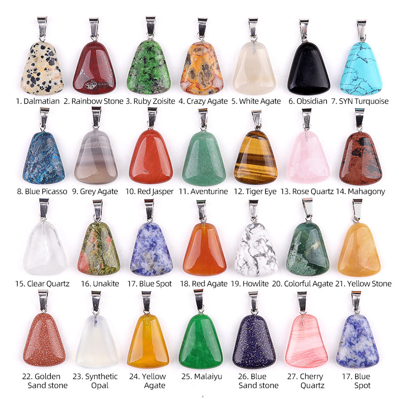 20 adet/torba Oyma Beyaz Krist - Crystal Pendant Necklace Natural Stone incelemesi ve fiyatı