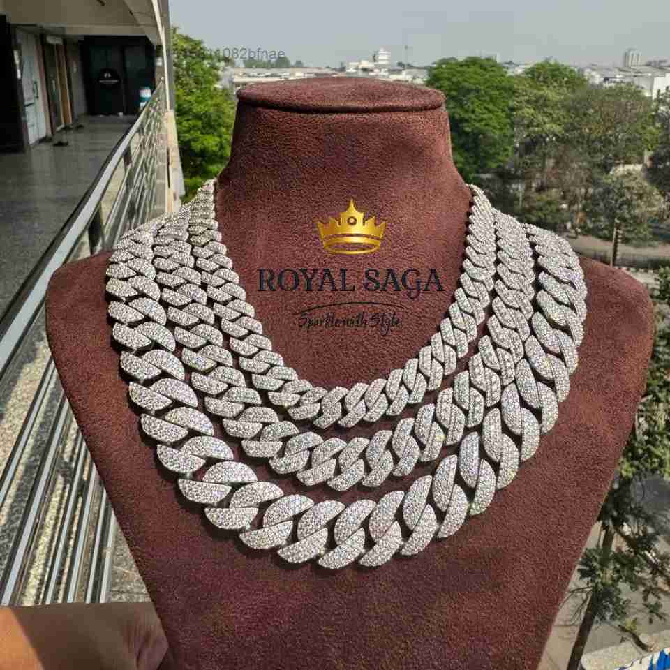 Özel 12mm/15mm/18mm 925 Gümüş  - Cuban Link Chain 12Mm incelemesi ve fiyatı