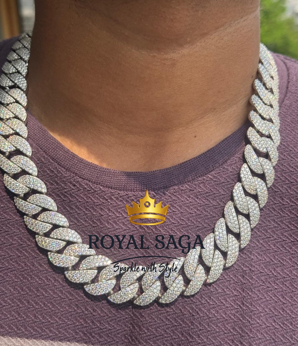 Özel 12mm/15mm/18mm 925 Gümüş  - Cuban Link Chain 12Mm incelemesi ve fiyatı