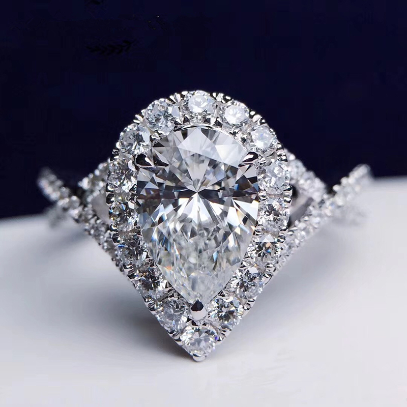 Özel Tasarım 14 Ayar Beyaz Alt - Moissanite Engagement Ring 1 Carat incelemesi ve fiyatı
