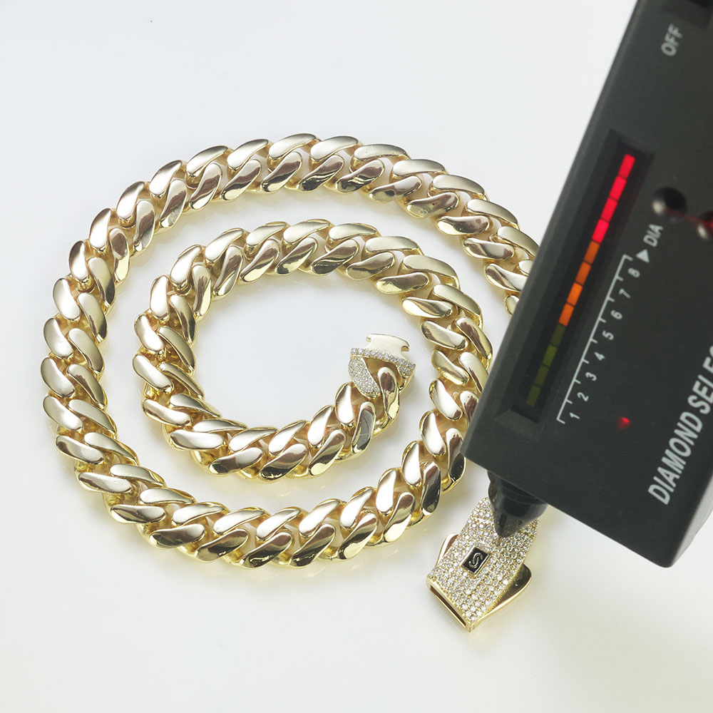 ESKEEM Yeni 925 Gümüş Monako Z - Cuban Link Chain 12Mm incelemesi ve fiyatı