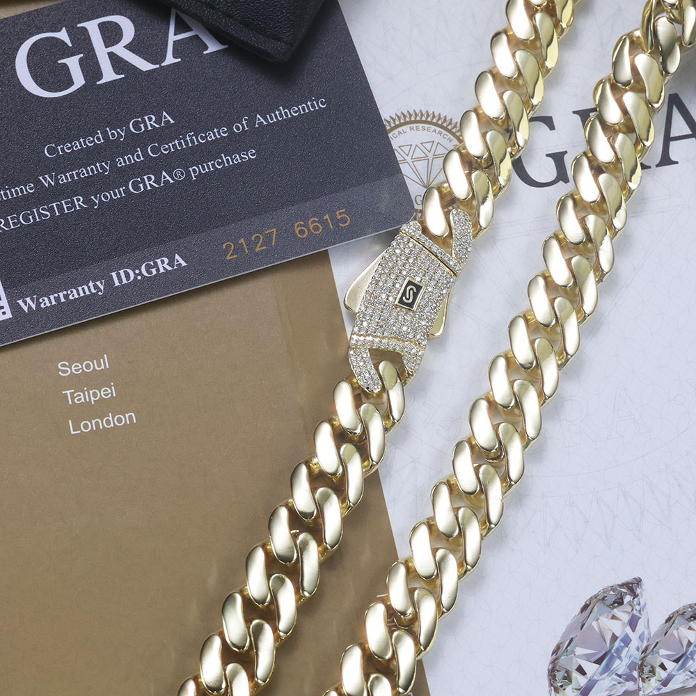 ESKEEM Yeni 925 Gümüş Monako Z - Cuban Link Chain 12Mm incelemesi ve fiyatı