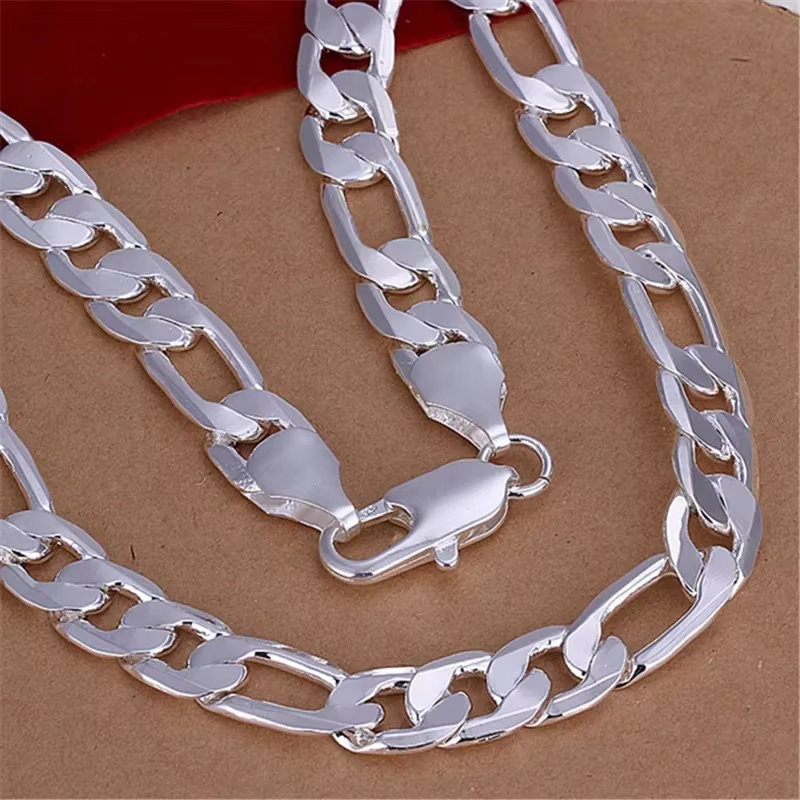 Erkekler İçin 925 Ayar Gümüş K - Cuban Link Chain 12Mm incelemesi ve fiyatı