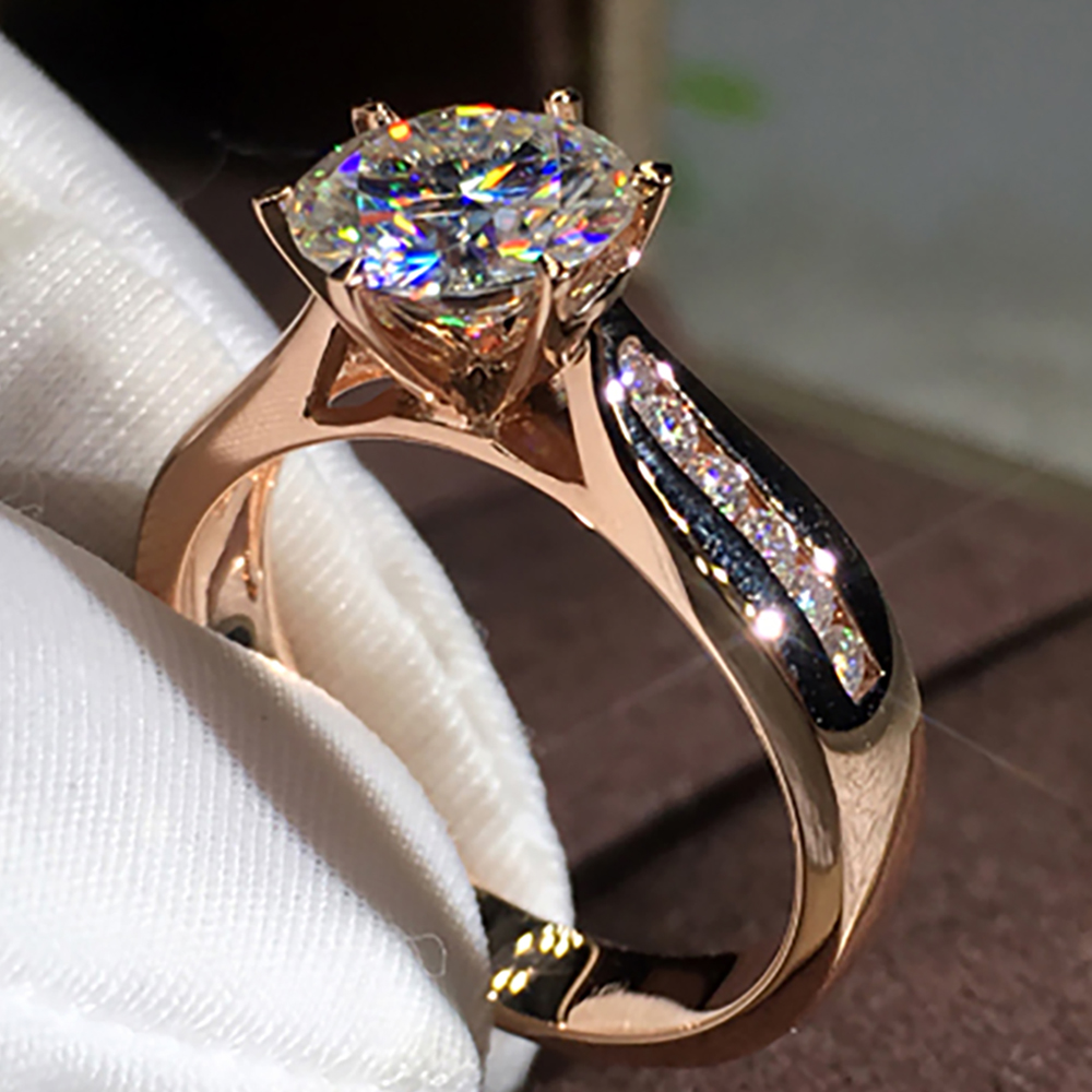 Özel Tasarım 14 Ayar Au585 Bey - Moissanite Engagement Ring 1 Carat incelemesi ve fiyatı