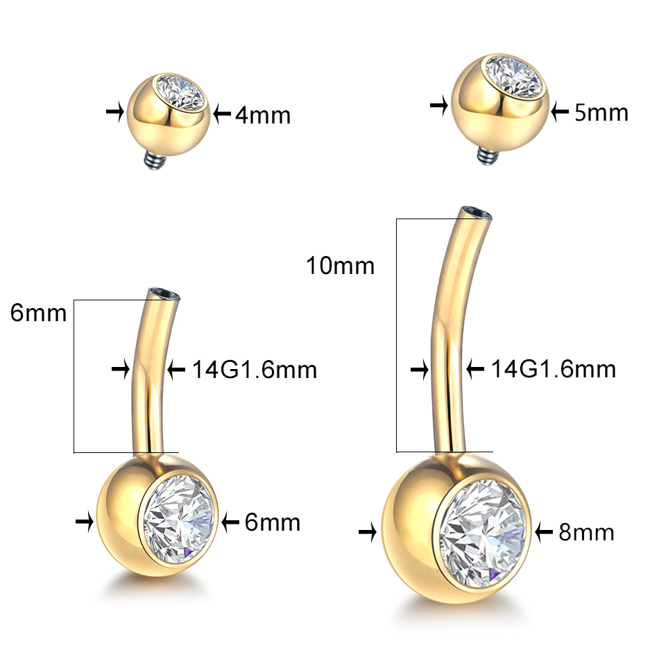 1 adet G23 titanyum 14G altın  - Body Jewelry incelemesi ve fiyatı