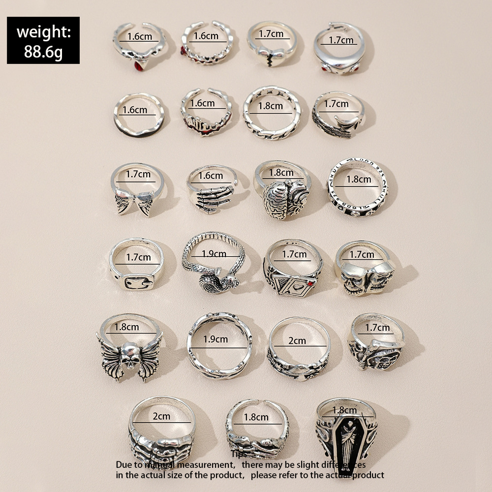 23 Adet Punk Tarzı Geometrik D - Vintage Punk Knuckle Rings Set incelemesi ve fiyatı