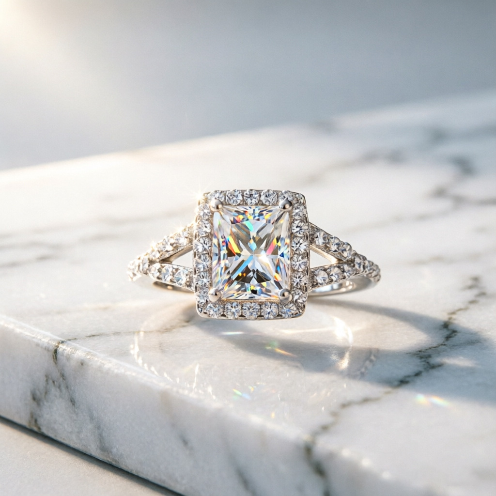 Çok satan, şık, %100 S925 ayar - Moissanite Engagement Ring 1 Carat incelemesi ve fiyatı