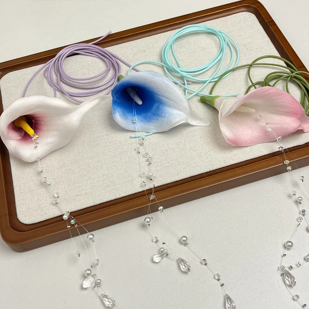 Moda Abartılı Calla Zambak Bon - Pearl Choker Necklace Vintage incelemesi ve fiyatı