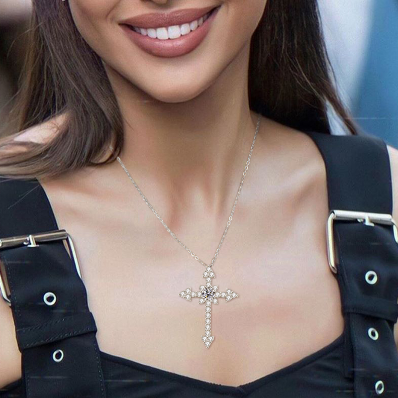 IOGOU 0.5/1CT D VVS1 Mozanit Ç - 925 Sterling Silver Chain Necklace Men incelemesi ve fiyatı