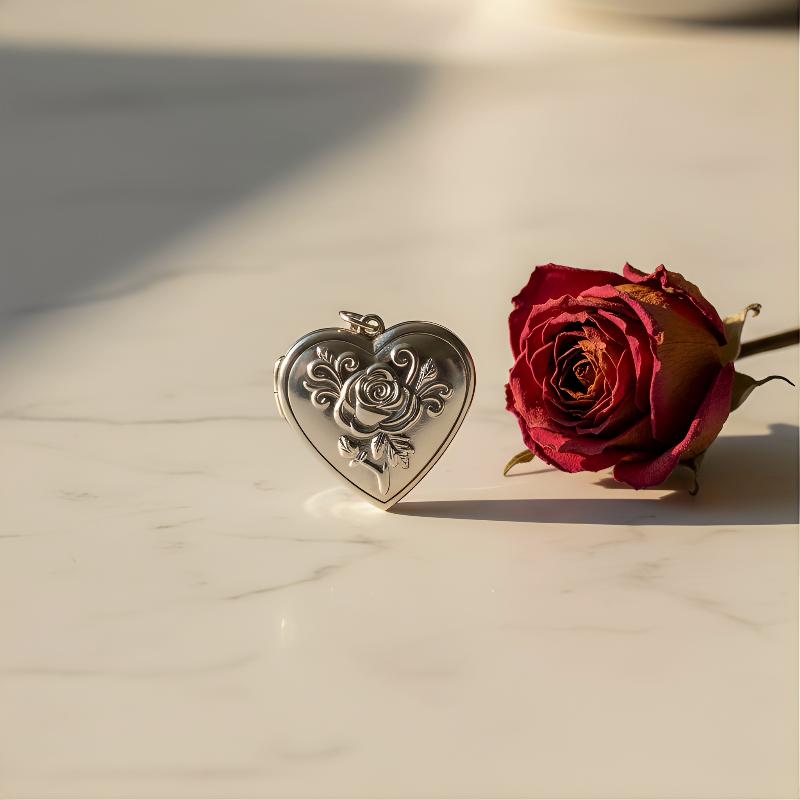 Gotik Vintage Kalp Kolye Kadın - Heart Locket Necklace Photo incelemesi ve fiyatı