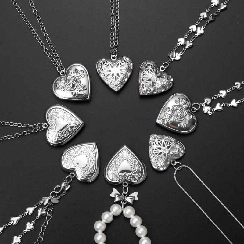 Gotik Vintage Kalp Kolye Kadın - Heart Locket Necklace Photo incelemesi ve fiyatı