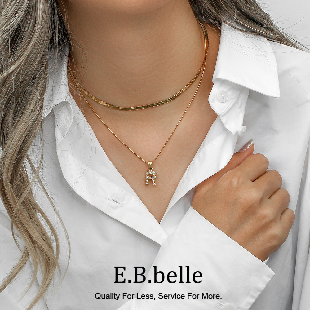 E.B.belle paslanmaz çelik 18K  - Initial Letter Necklace 18K Gold incelemesi ve fiyatı