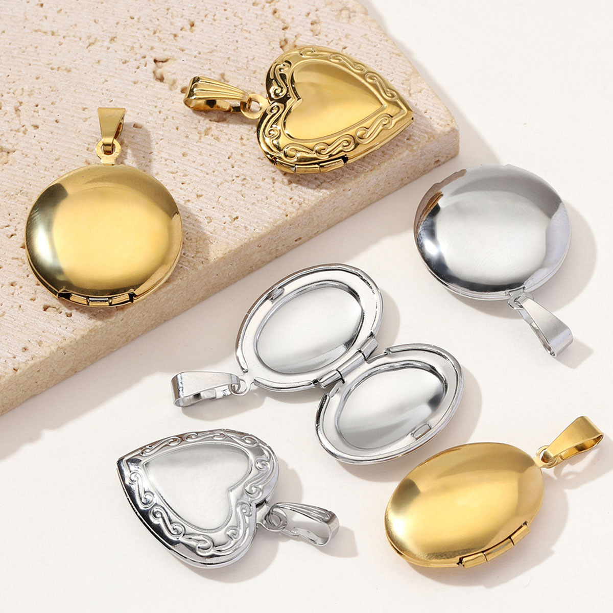 3 adet/paket, toptan satış, pa - Heart Locket Necklace Photo incelemesi ve fiyatı