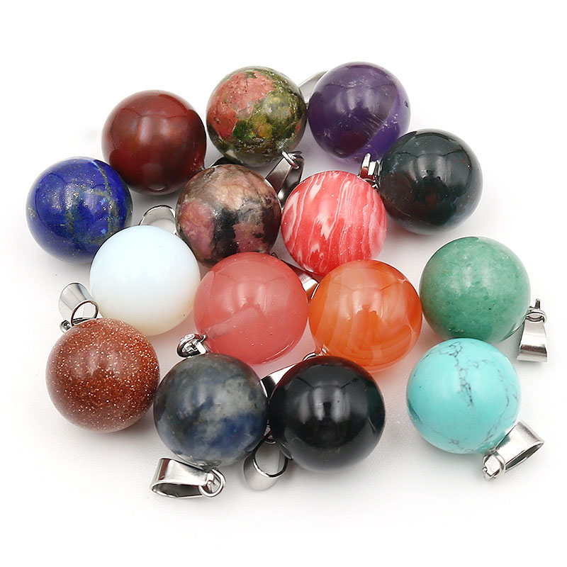 20 adet/torba 14mm Doğal Taş y - Crystal Pendant Necklace Natural Stone incelemesi ve fiyatı