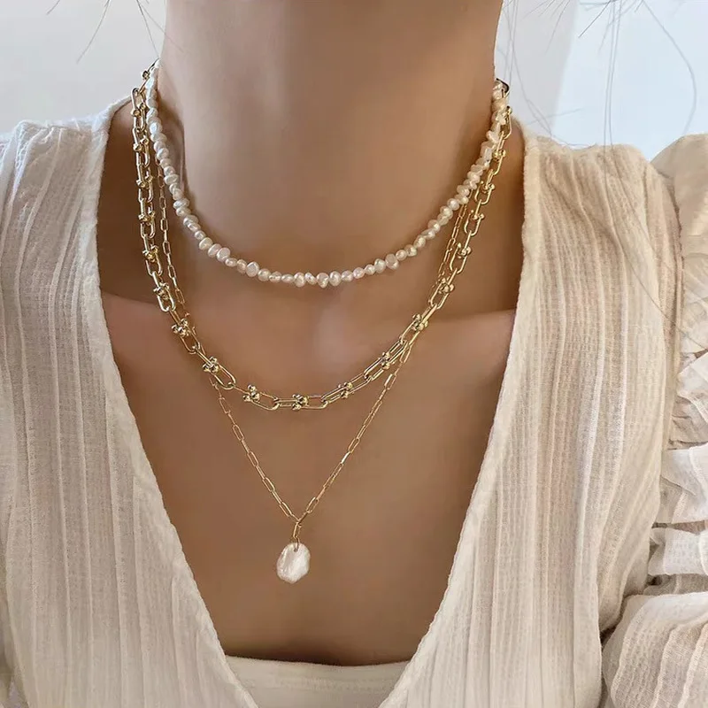 Fransız Retro Link Zinciri Doğ - Pearl Choker Necklace Vintage incelemesi ve fiyatı