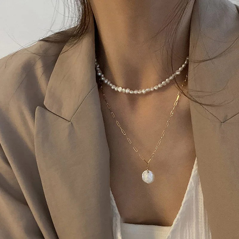 Fransız Retro Link Zinciri Doğ - Pearl Choker Necklace Vintage incelemesi ve fiyatı
