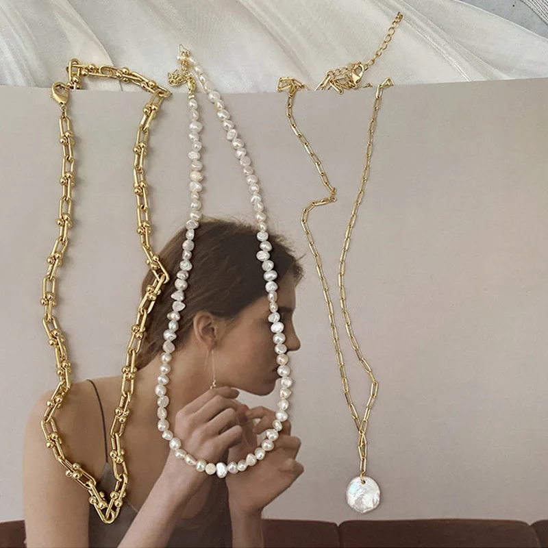 Fransız Retro Link Zinciri Doğ - Pearl Choker Necklace Vintage incelemesi ve fiyatı