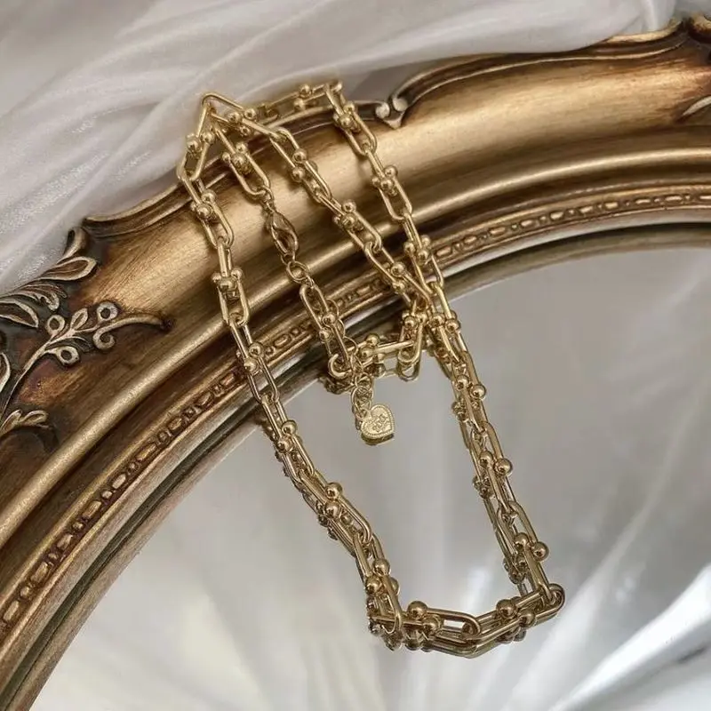Fransız Retro Link Zinciri Doğ - Pearl Choker Necklace Vintage incelemesi ve fiyatı