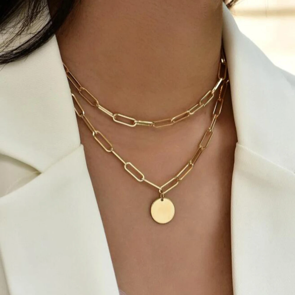 SUMENG 2024 Yeni Moda Vintage  - Layered Pendant Necklace Aesthetic incelemesi ve fiyatı