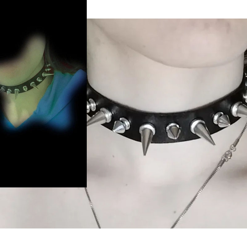 Punk Uzun Sivri Uçlu Choker, K - Goth Punk Spike Choker incelemesi ve fiyatı