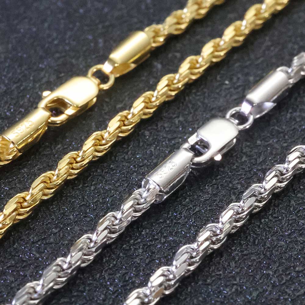 ESKEEM 3 MM/5mm Erkek Kadın PV - 925 Sterling Silver Chain Necklace Men incelemesi ve fiyatı