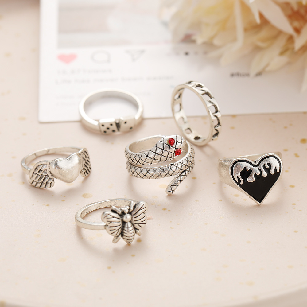 6 Adet Vintage Punk Tarzı Yıla - Vintage Punk Knuckle Rings Set incelemesi ve fiyatı